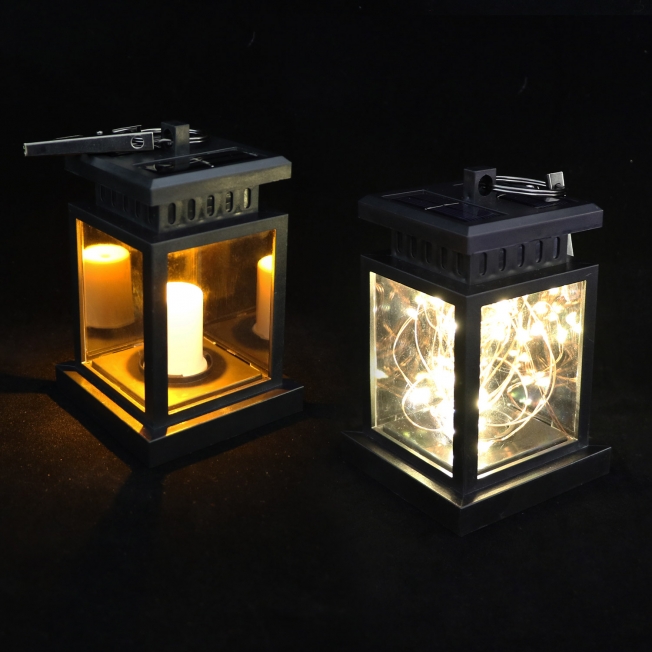 太陽能充電 可夾式LED復古造型裝飾燈