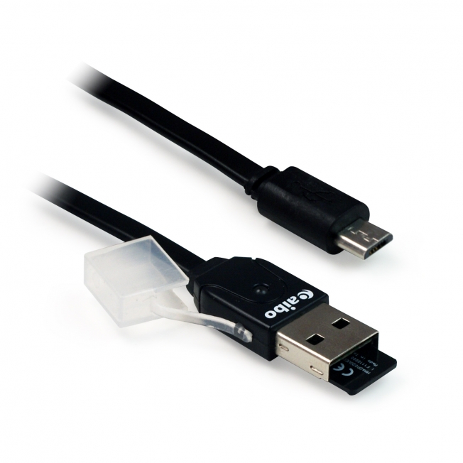 OTG103 帶線迷你OTG傳輸充電/讀卡機 (USB A公+TF讀卡)