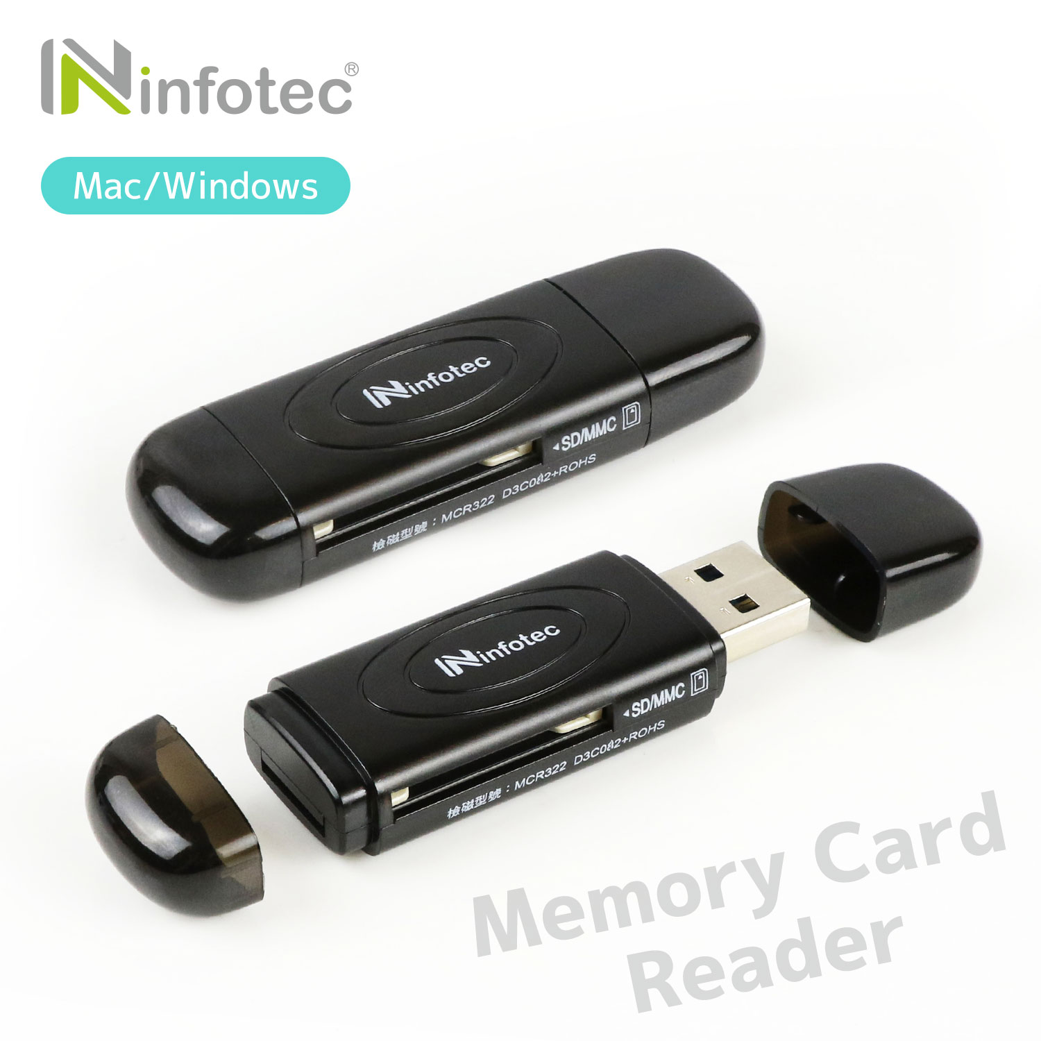 U30 雙卡槽 USB3.0記憶卡讀卡機(附防塵蓋)